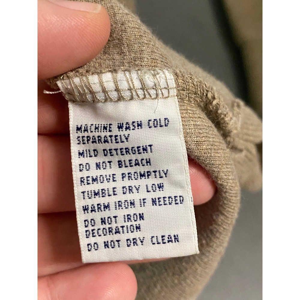 Polo Ralph Lauren Mens 4XB Big Tan Cotton Quarter Zip Pullover Vintage Sweater - Picture 7 of 8